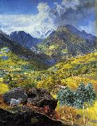 John Brett Val d'Aosta France oil painting artist